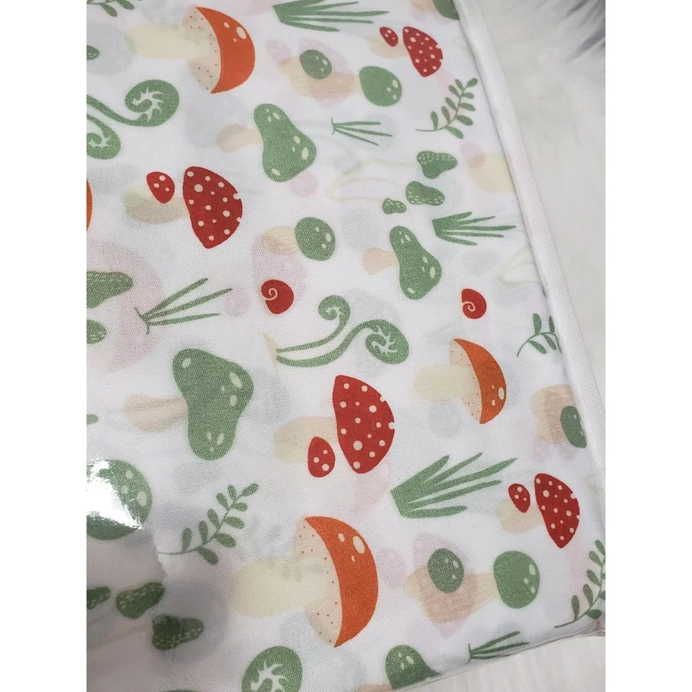 NEW King Size 4 PIECE SHEET SET MUSHROOM GARDEN BOTANICAL WHIMSICAL GNOME PLANTS